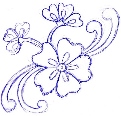 Flower Sketch Drawing Images