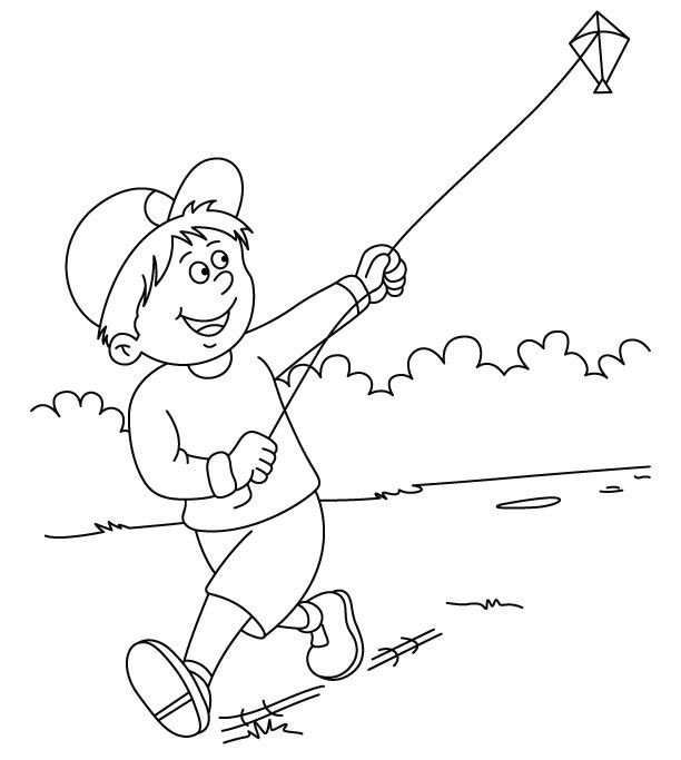 Flying Kite Drawing