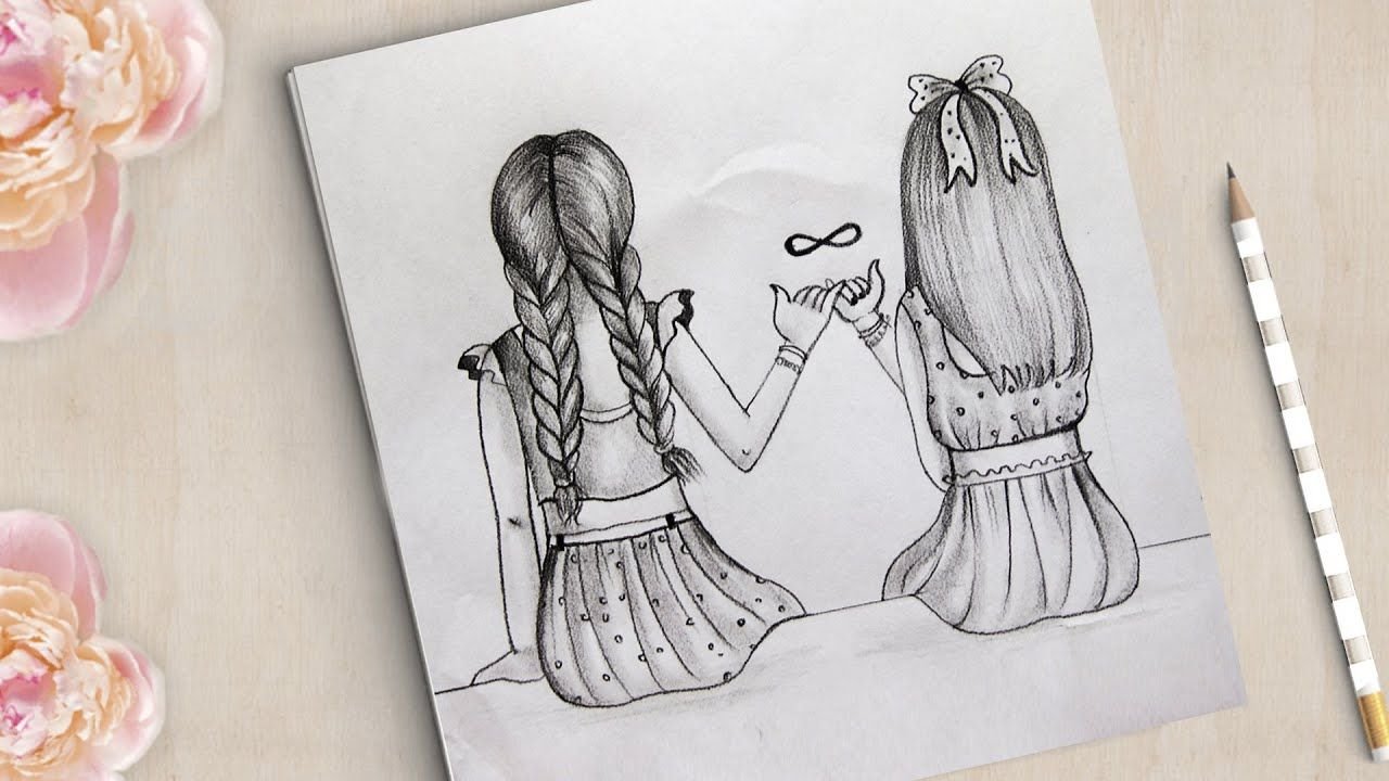 Friendship Sketch Drawing Pics
