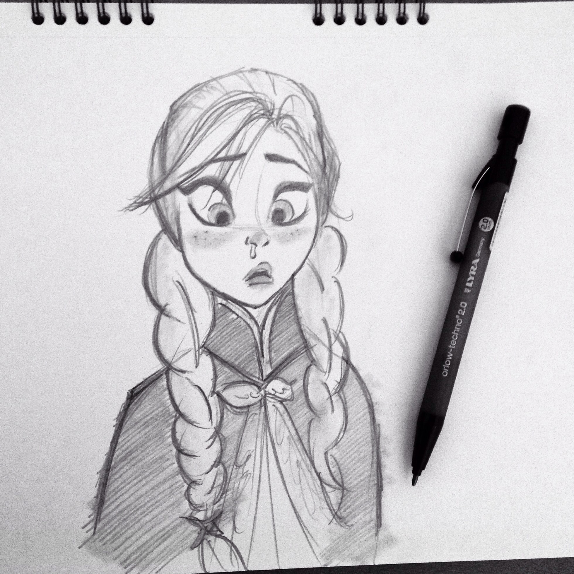 Frozen 2 Anna Drawing Image