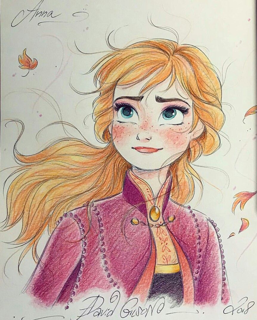 Frozen 2 Anna Drawing