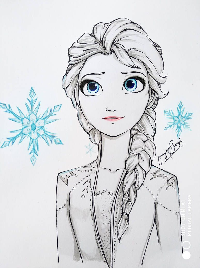Frozen 2 Elsa Drawing