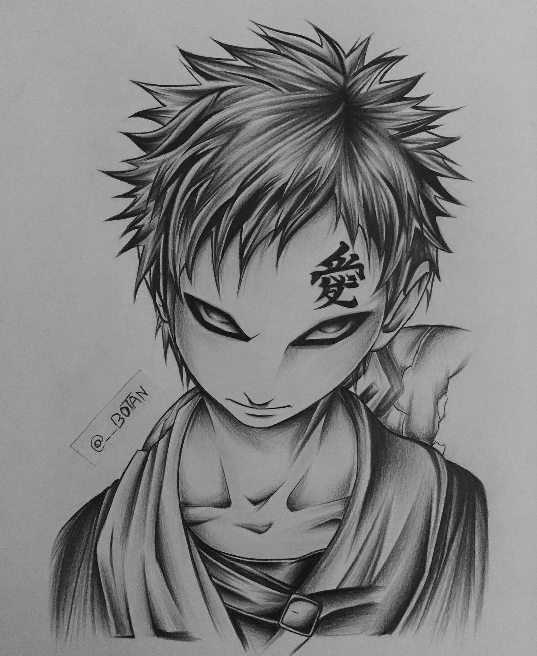 Gaara Of The Desert Anime Naruto Drawing