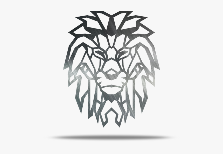 Geometric Lion Face Drawing Pic