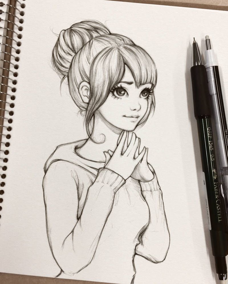 Girl Sketch Drawing Picture