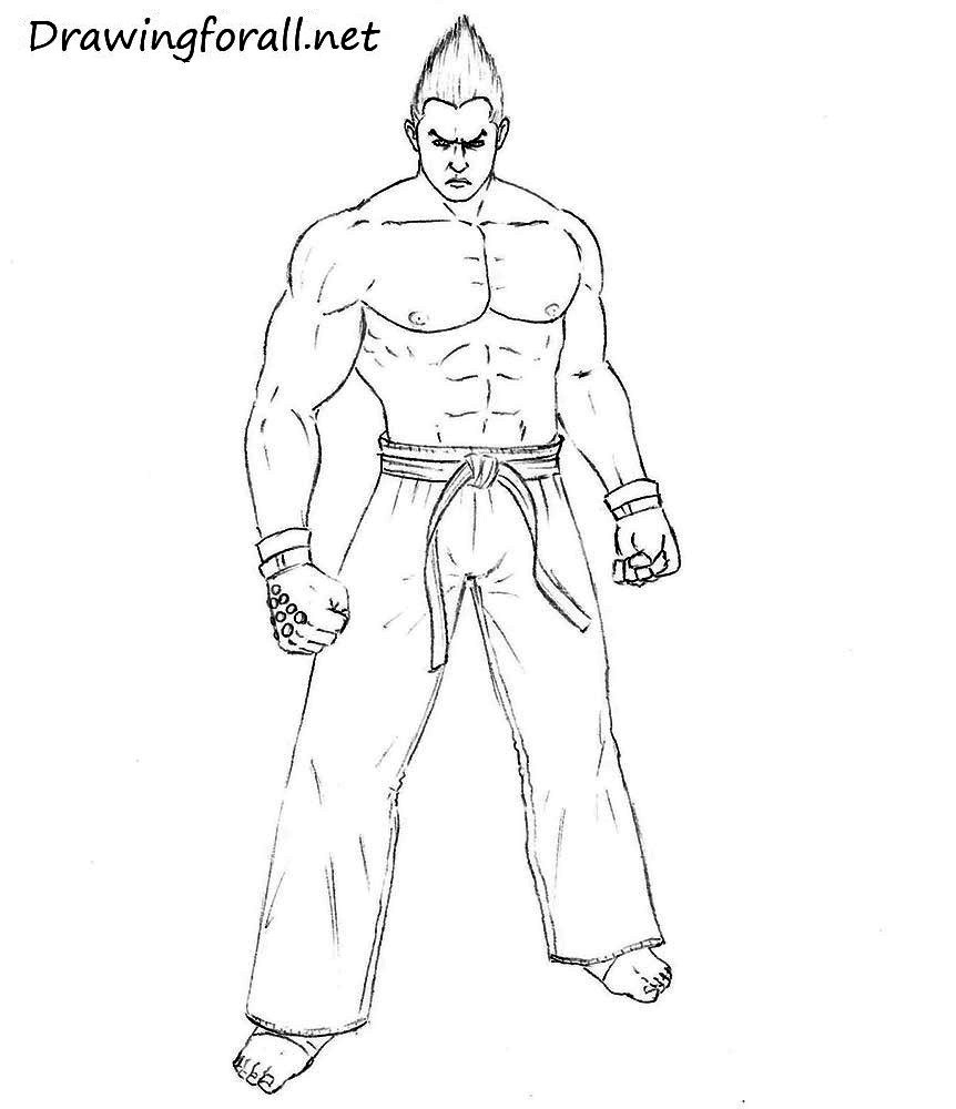 Heihachi Mishima Drawing Realistic