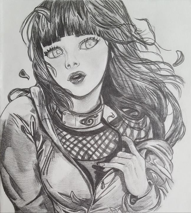 Hinata Drawing Realistic