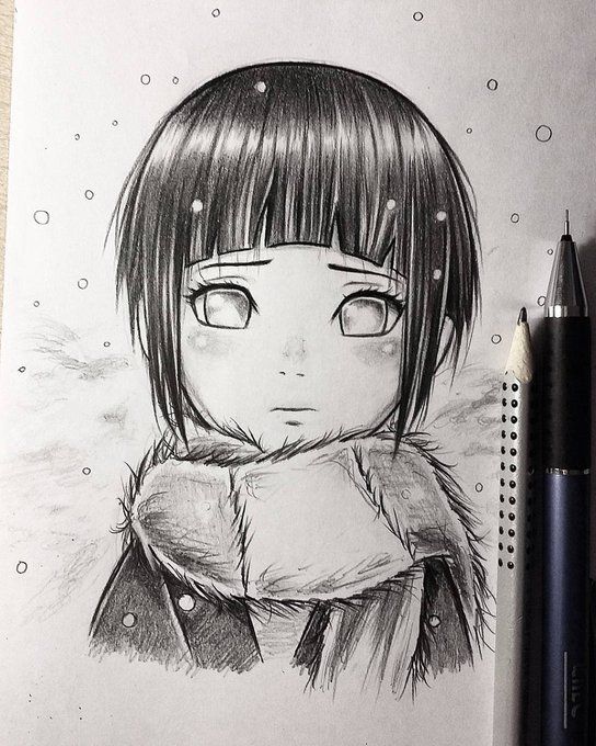 Hinata Drawing Sketch