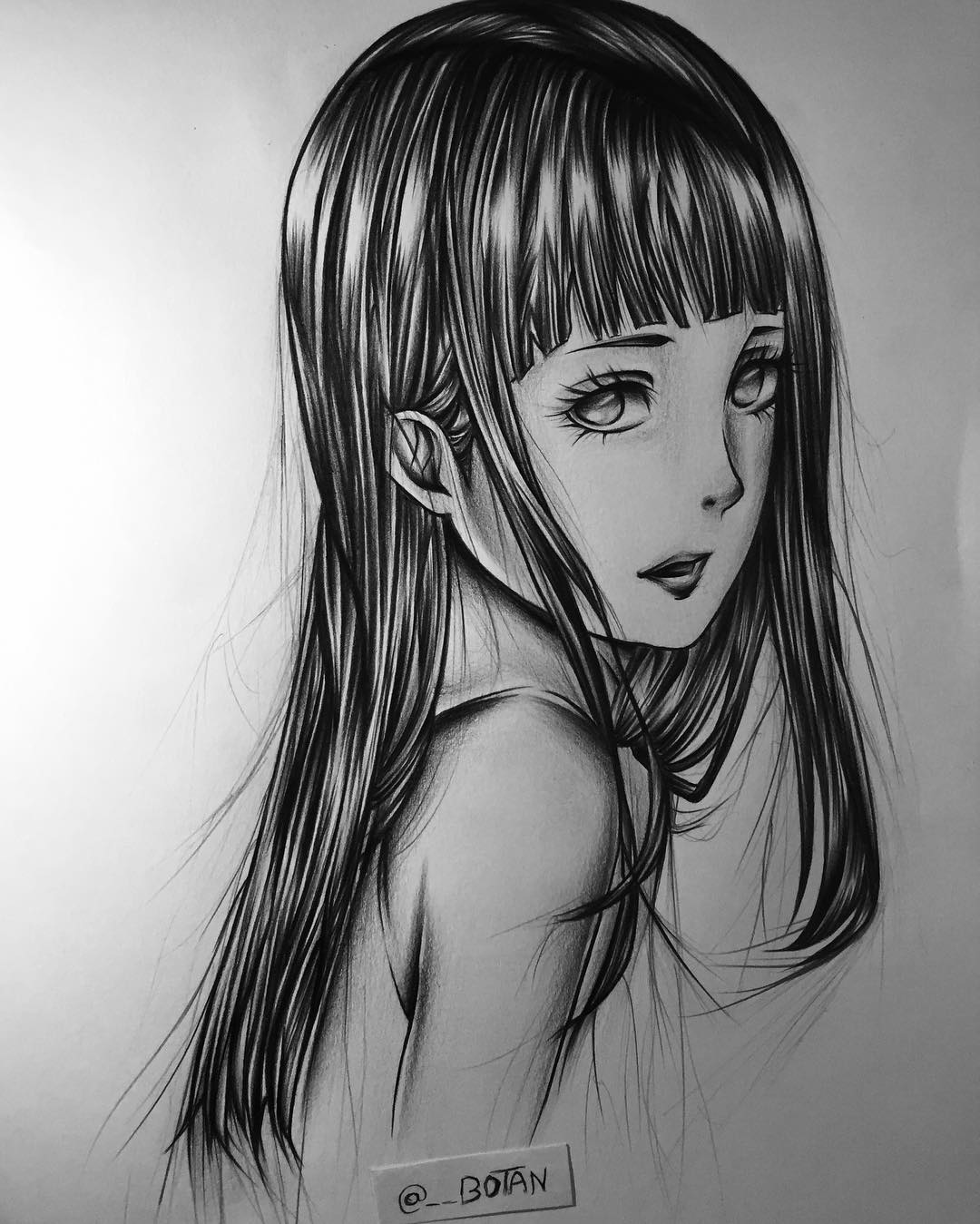 Hinata Hyuga Sketch Drawing