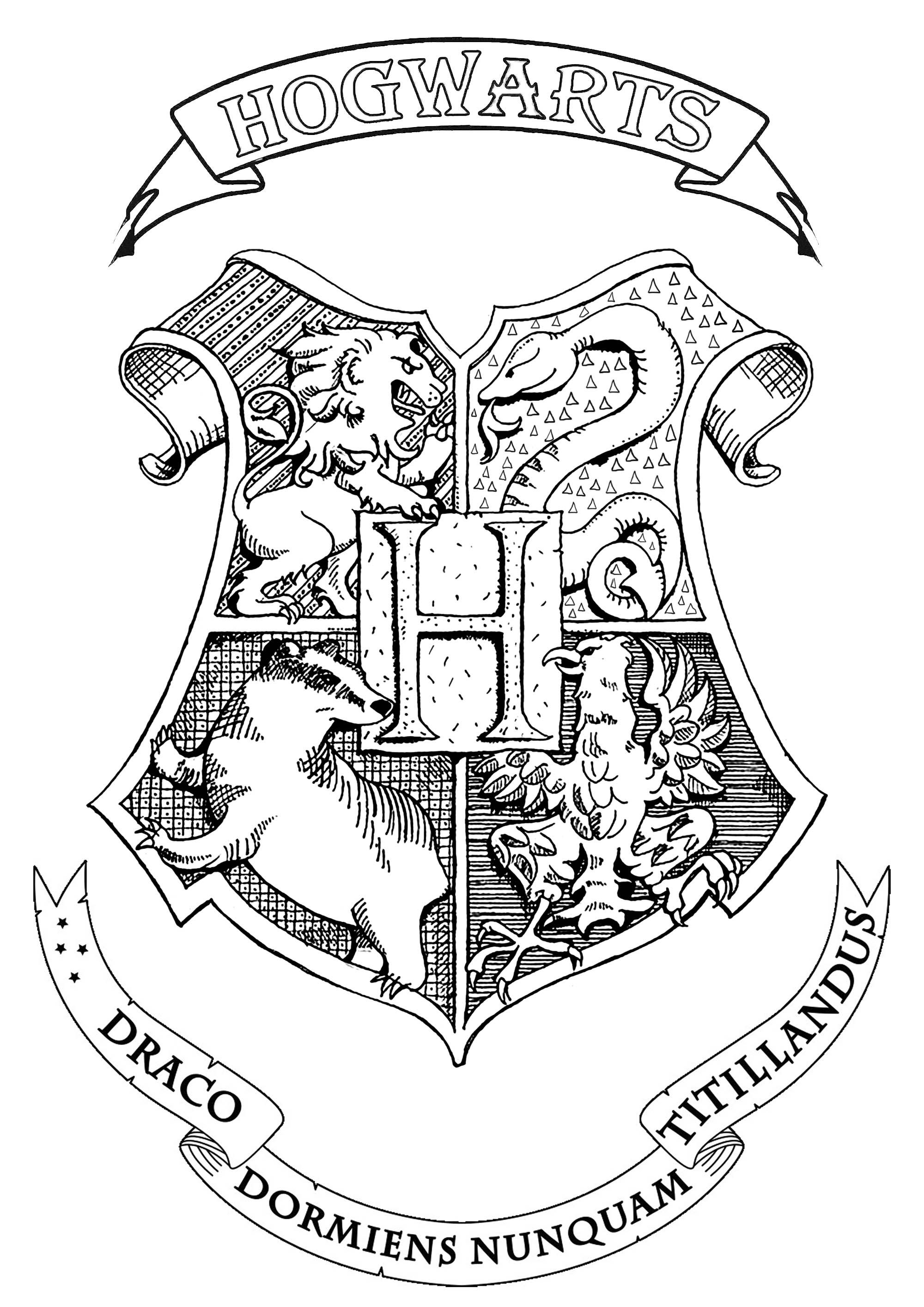 Hogwarts Crest Drawing Amazing