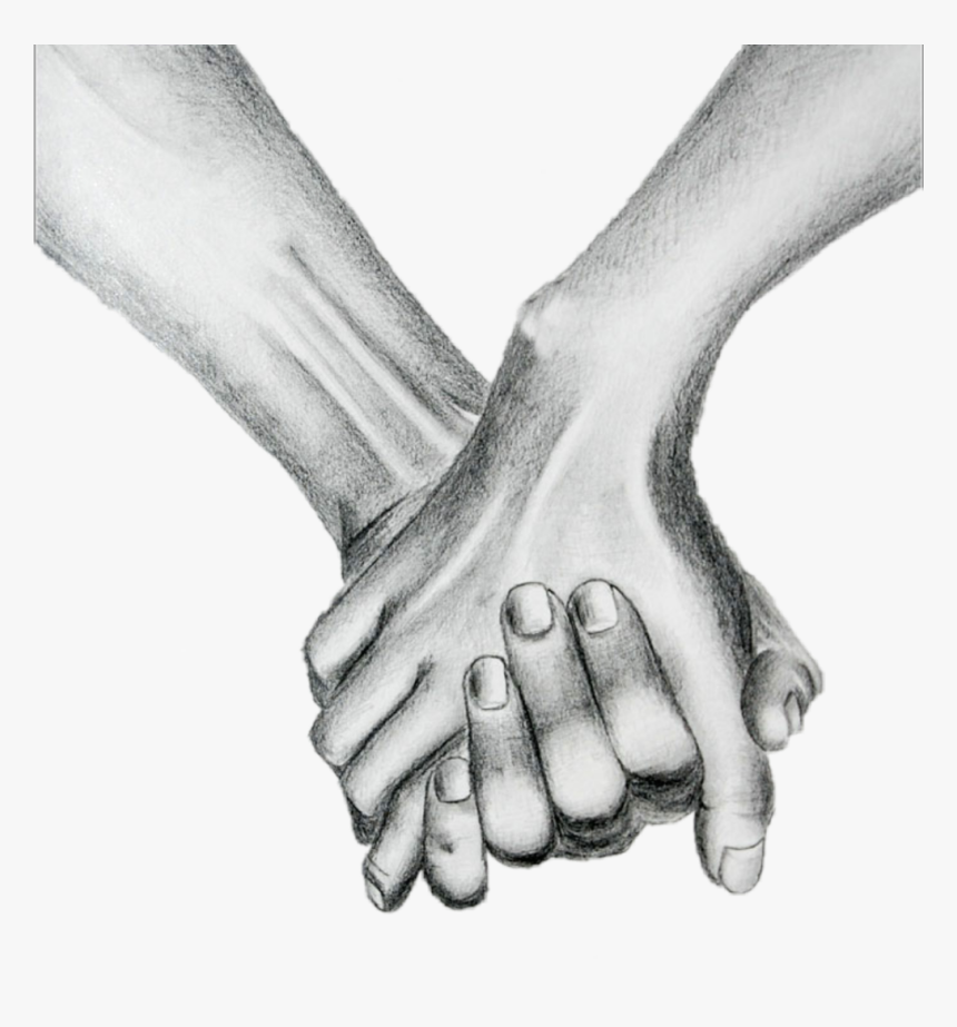 Holding Hands Drawing Beautiful Image