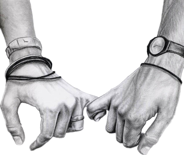 Holding Hands Drawing Image