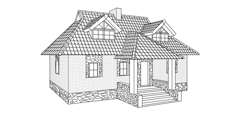 House Drawing High-Quality