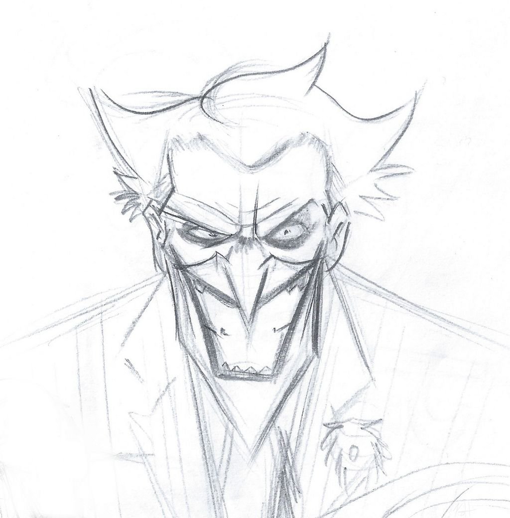 Joker Face Art Drawing