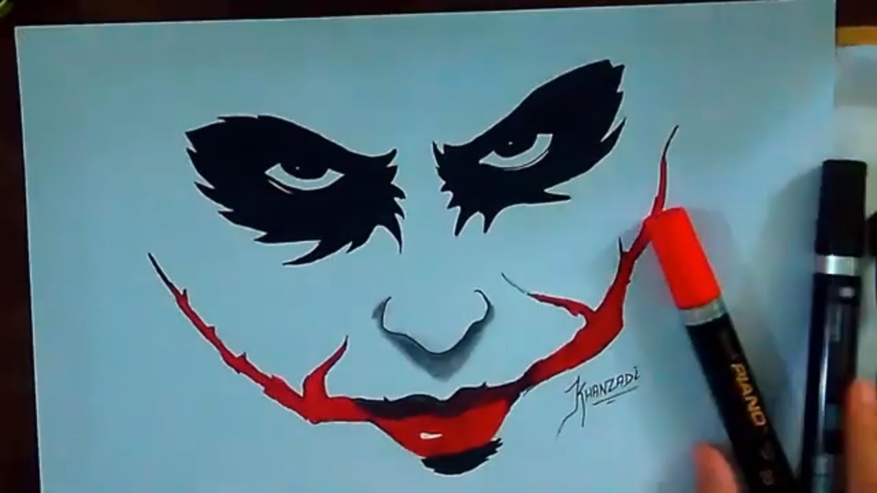 Joker Face Drawing Beautiful Art