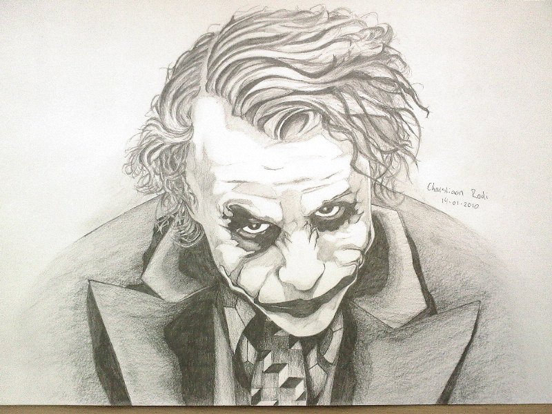 Joker Face Drawing Beautiful Image