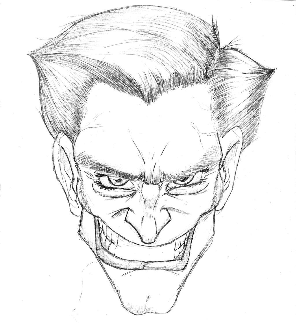 Joker Face Drawing High-Quality