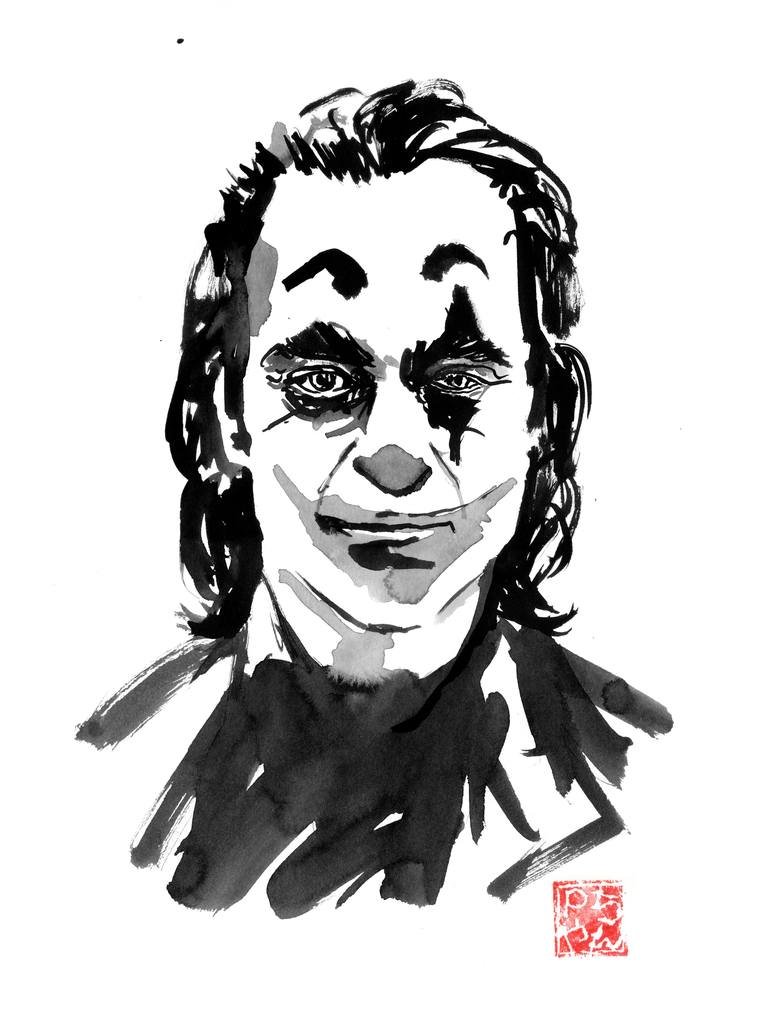 Joker Face Drawing Pic