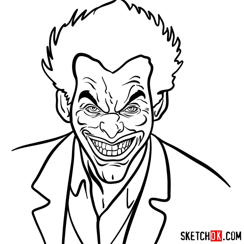 Joker Face Drawing Pics