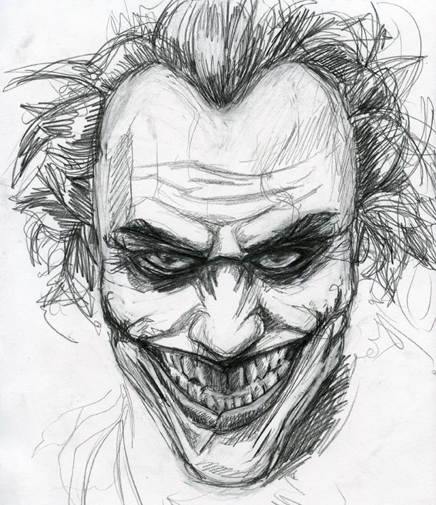 Joker Face Drawing Realistic