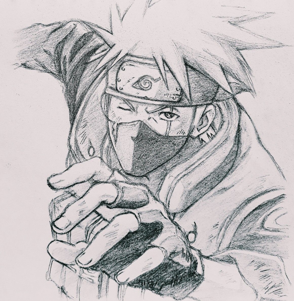 How to draw Kakashi Hatake from Naruto anime  Sketchok easy drawing guides