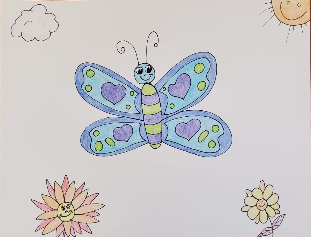 Kids Butterfly Drawing Amazing - Drawing Skill
