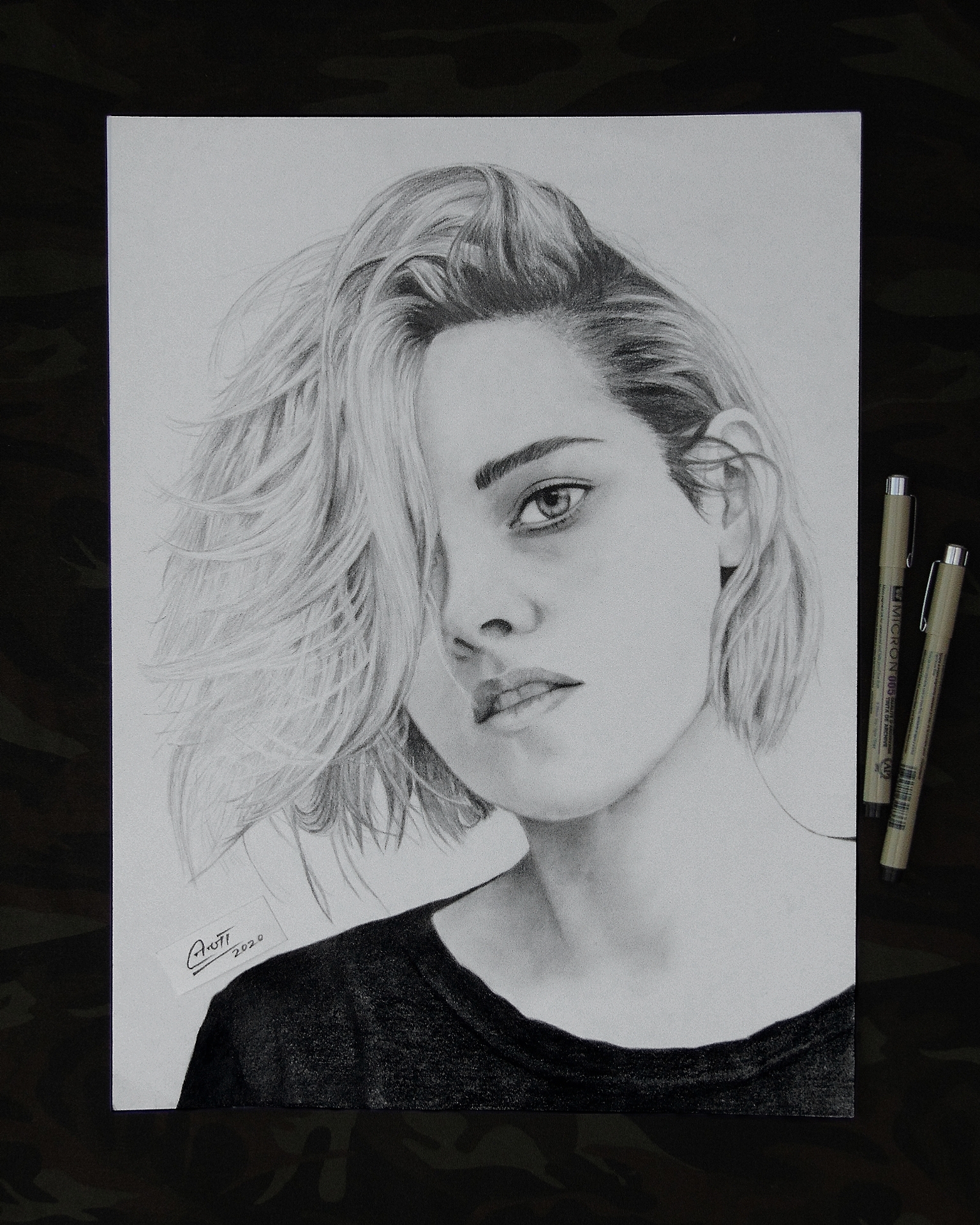 Kristen Stewart Pencil Artwork Drawing