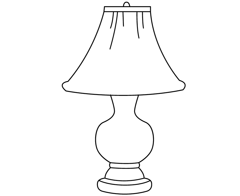 Sketch Desk Lamp Table Lamp Isolated On White Background Vector Stock  Illustration - Download Image Now - iStock