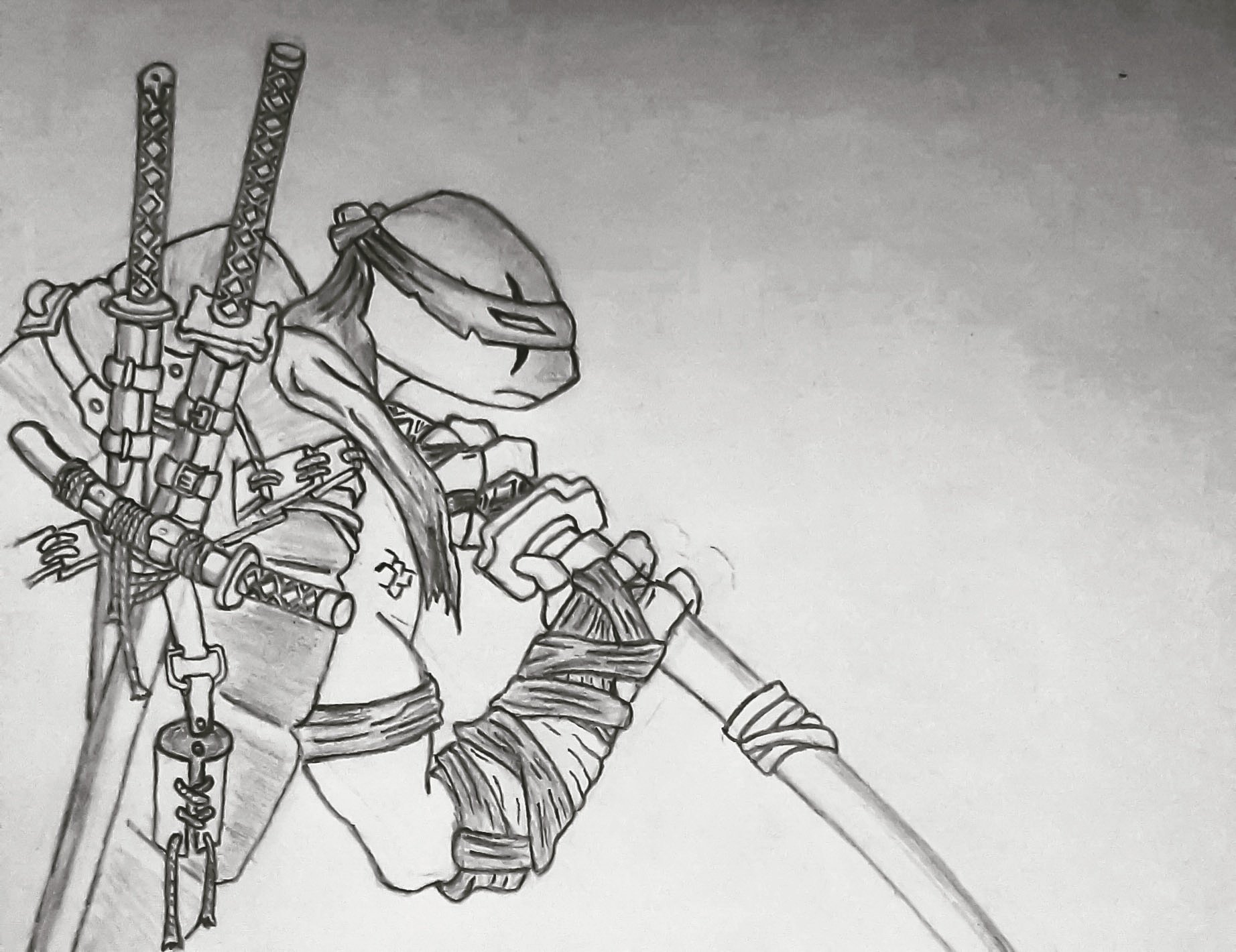 ninja drawings in pencil