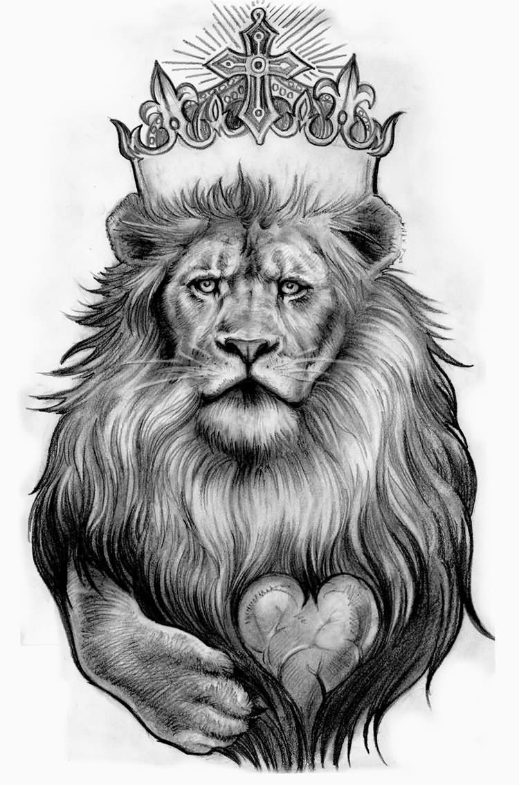 Lion Crown Art Drawing