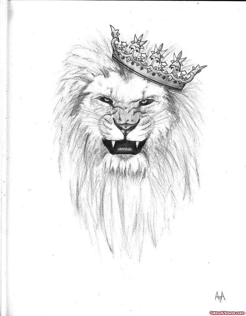 Lion Crown Drawing Art