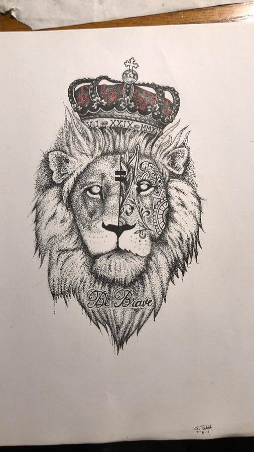 Lion Crown Drawing Realistic