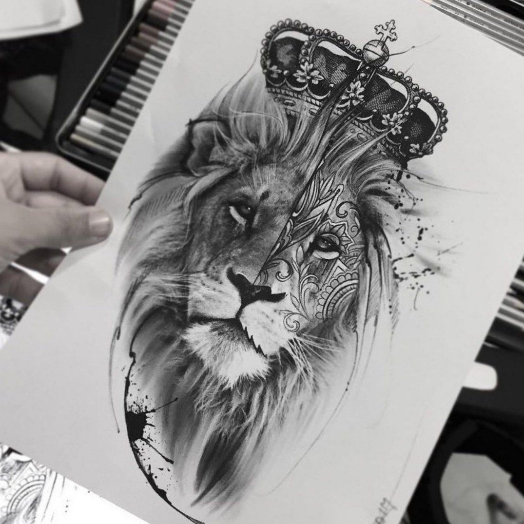 Lion Crown Drawing