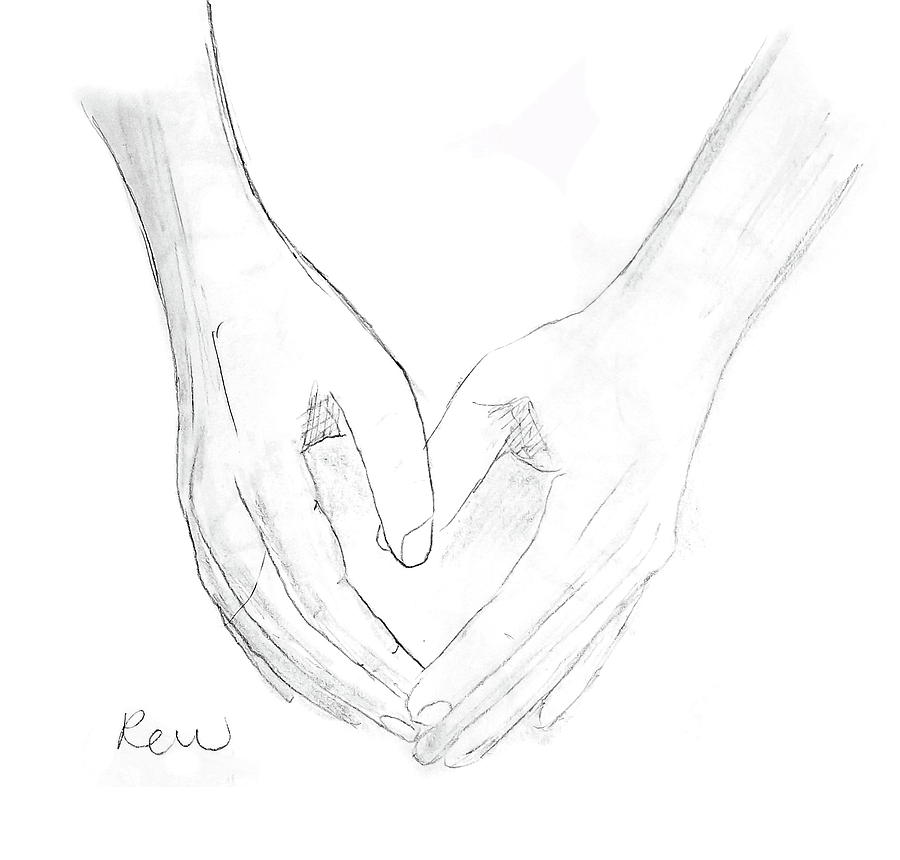 Love Holding Hands Drawing Art