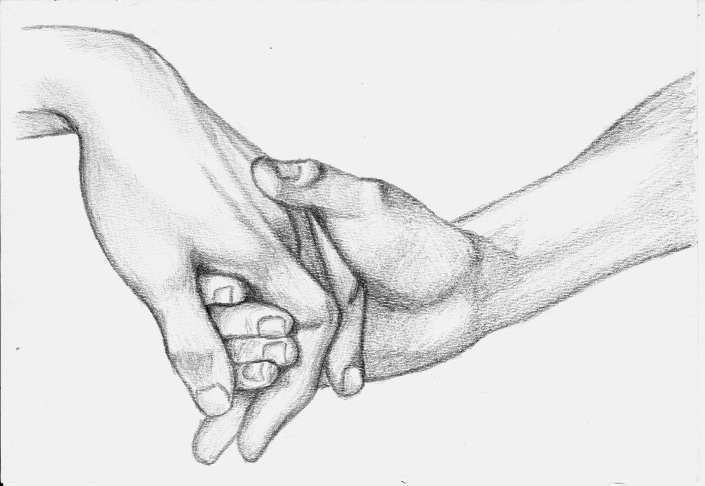 Love Holding Hands Drawing Photo