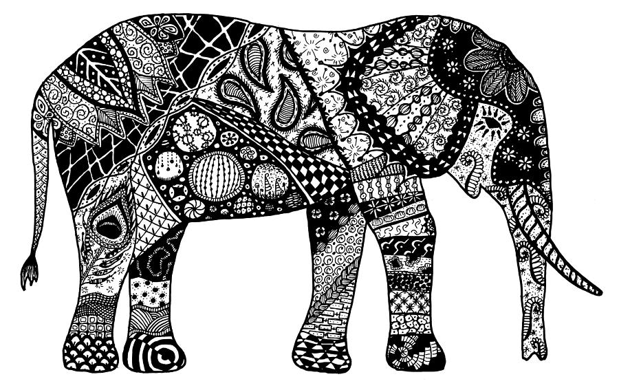 Mandala Elephant Art Drawing