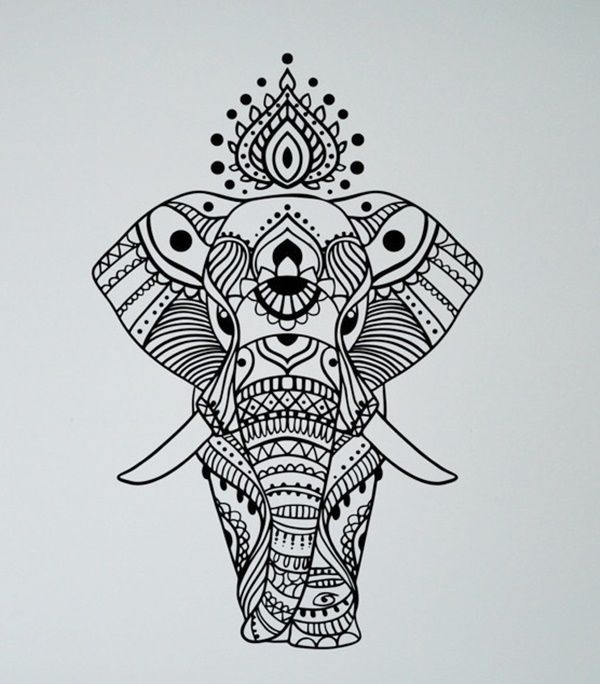 Mandala Elephant Drawing Picture