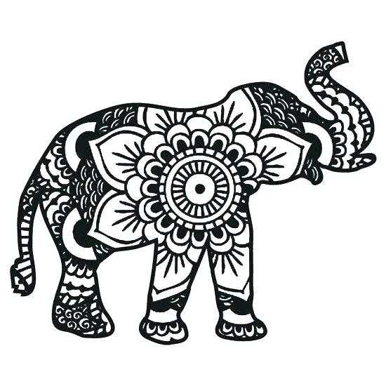 Mandala Elephant Drawing