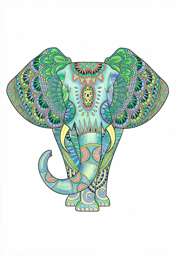 Mandala Elephant Head Drawing Pic