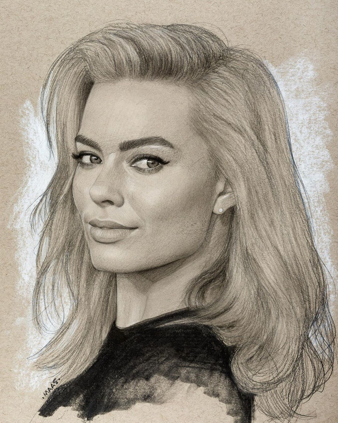 Margot Robbie Drawing