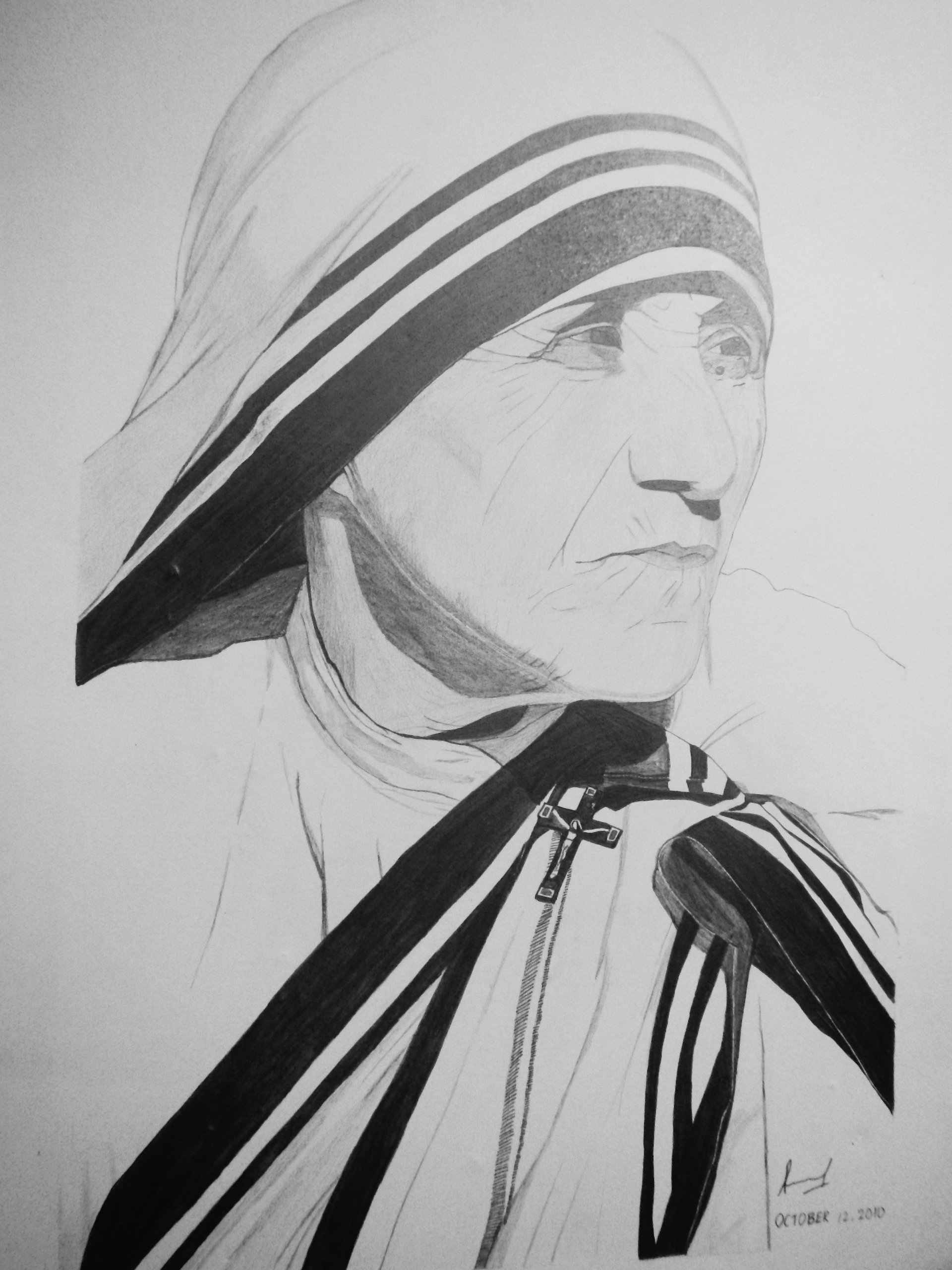 Soulfulcolouration  Portrait of Mother Teresa  drawing motherteresa  draw art portrait pencil  Facebook