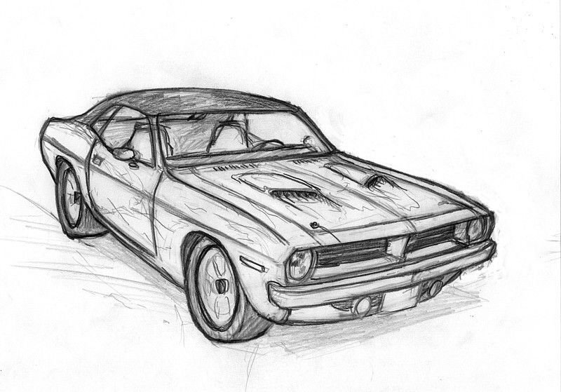 Muscle Car Drawing Amazing