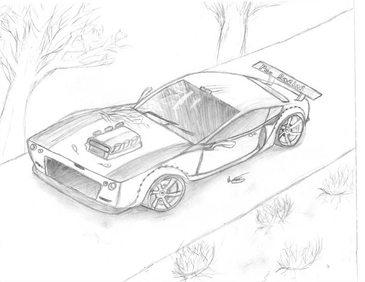 Muscle Car Drawing Image