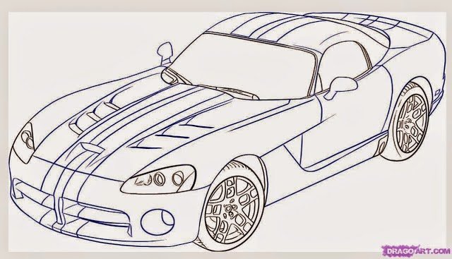Muscle Car Drawing Sketch