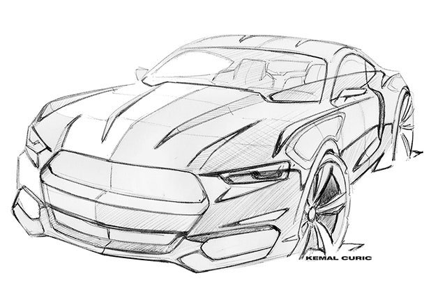 Mustang Car Drawing Amazing