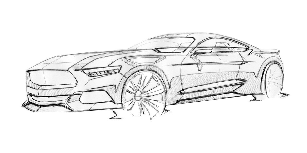 Duszka Car Art on X Inktober day 9  2015 Ford Mustang GT inktober  FordMustang carsketch ballpointpen httpstcoksKWhnLSBl  X