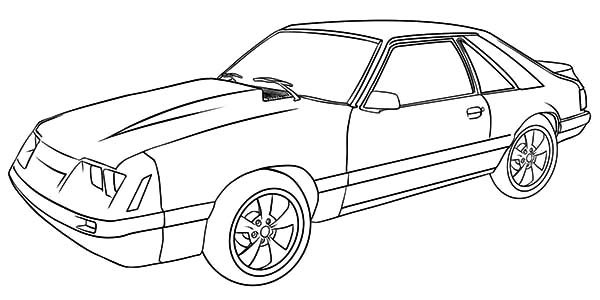 Mustang Car Drawing High-Quality