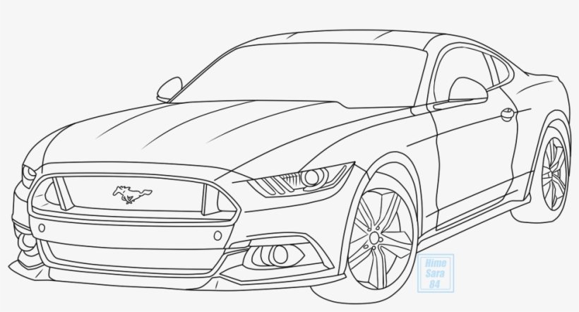 Mustang Car Drawing Image