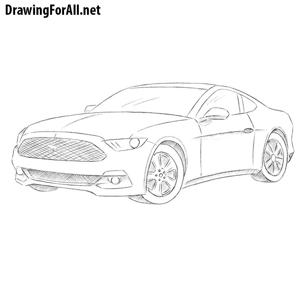 Mustang Car Drawing Images
