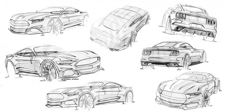 Mustang Car Drawing Pics